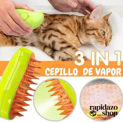 Cepillo De Vapor Para Perros y Gatos 3 En 1 para mascotas